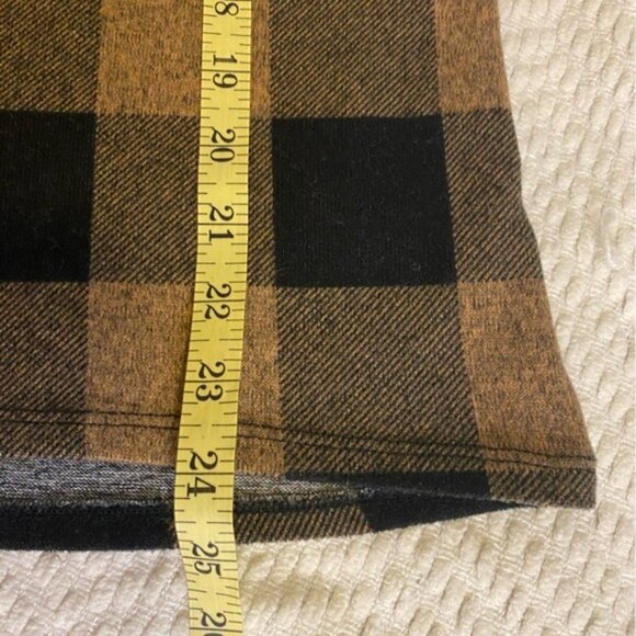 Beach Lunch Lounge Size XS Plaid Mock Neck Long Sleeve Fleecy Top - Picture 5 of 5